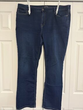 Warehouse One Women's Dark Indigo Bootcut Stretch Jeans